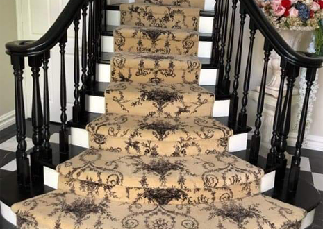 stairway printed carpeting